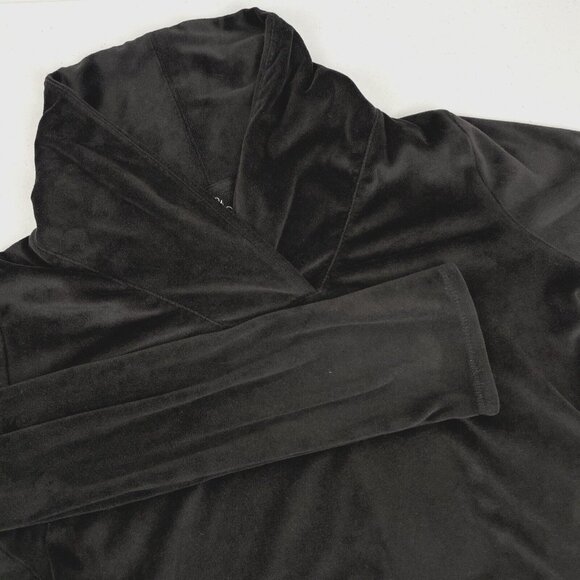 Cuddle Duds Sweater Women's Size Extra Small Black‎ Velour Comfort Soft Lounge - Picture 1 of 9